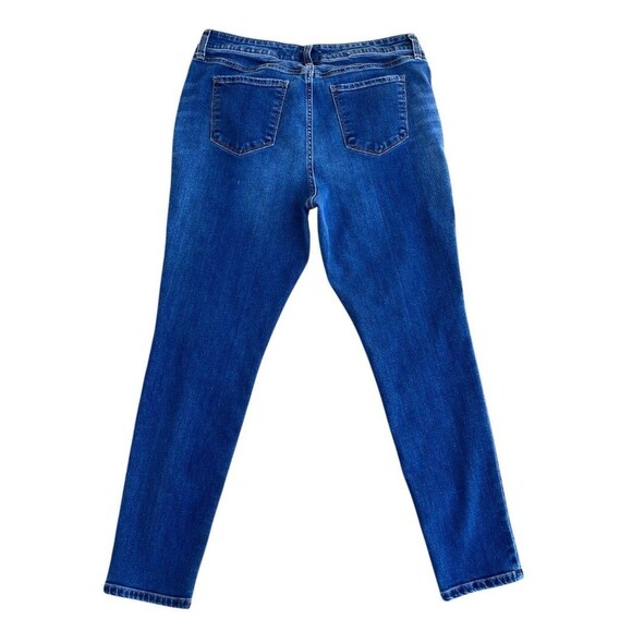 St John’s Bay Skinny Jeans Women’s Size 14 Dark Blue Wash - Picture 3 of 7